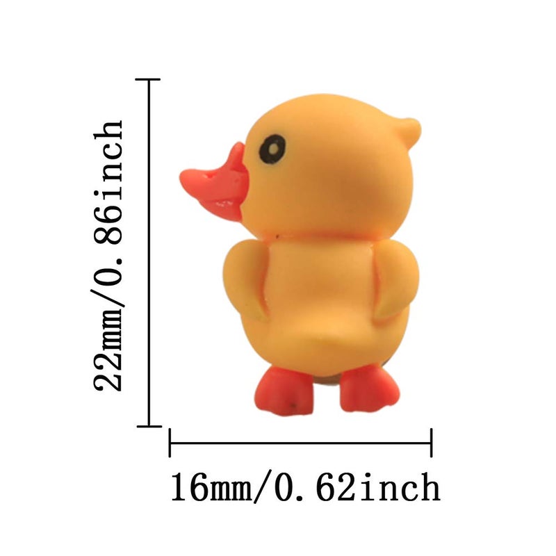 LLHDKF Rurili 30 Pcs Mini Yellow Duck Shape Push Pins Hanging Nail Cute Style Thumbtack for Home Decoration, Office, School Wall Whiteboard Cork Board Picture Fabric - Image 2